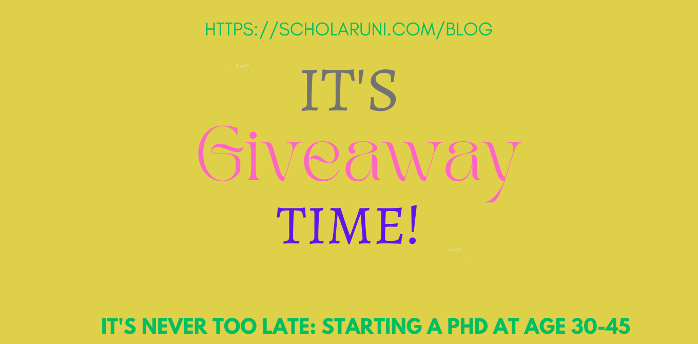 It's Never Too Late: Starting a PhD at age 30-45